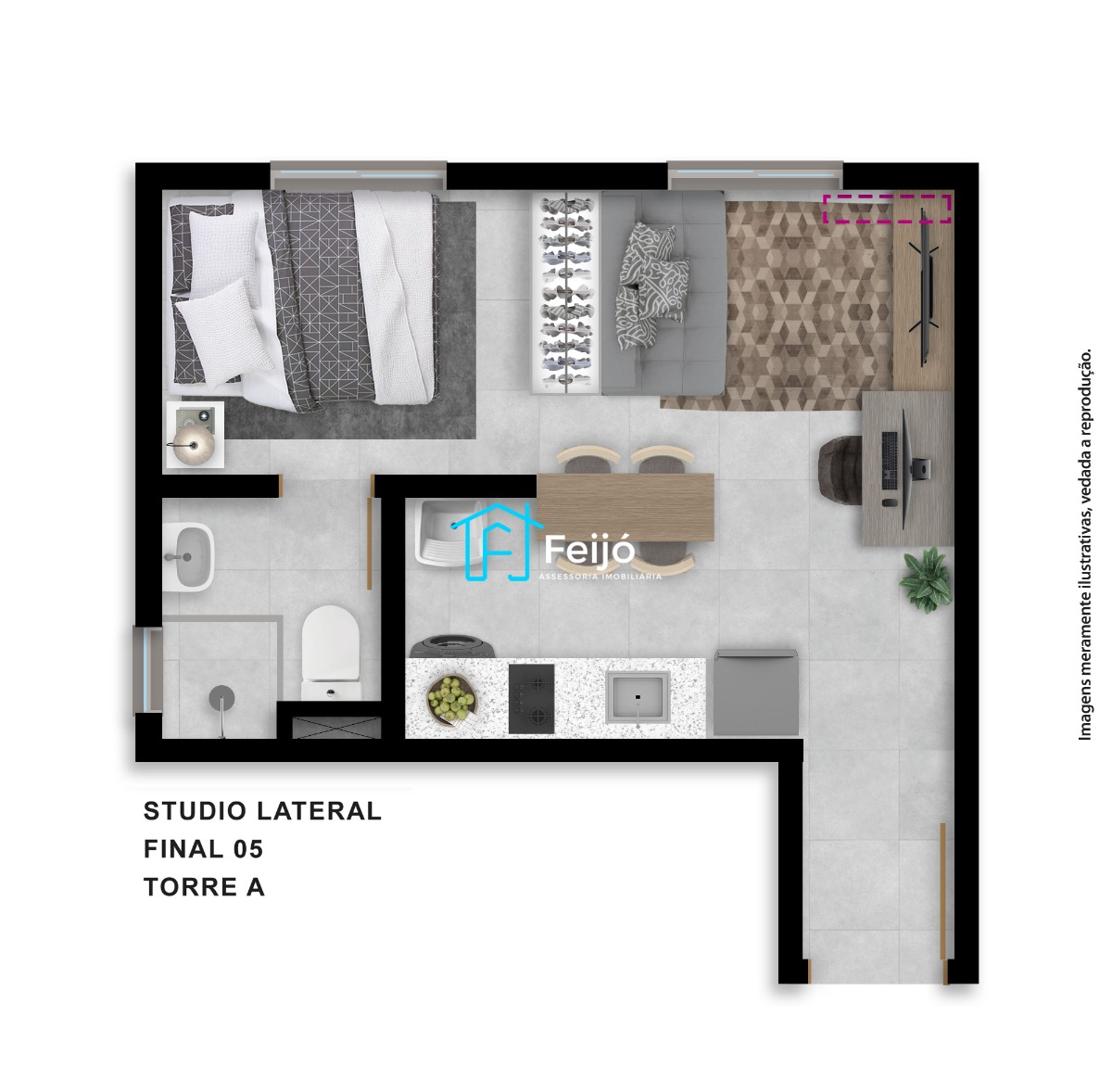 Apartamentos Studios na Hípica próximo ao Desco