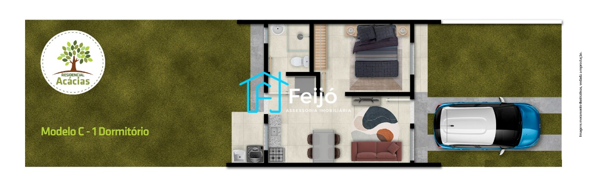 Casas de 2 dormitórios com pátio em Guaíba