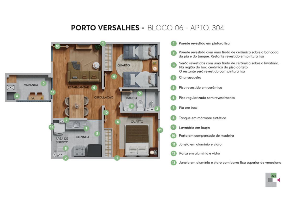 Apartamentos 2 dormitórios com opções de sacada com churrasqueira - Zona Norte - Sarandi