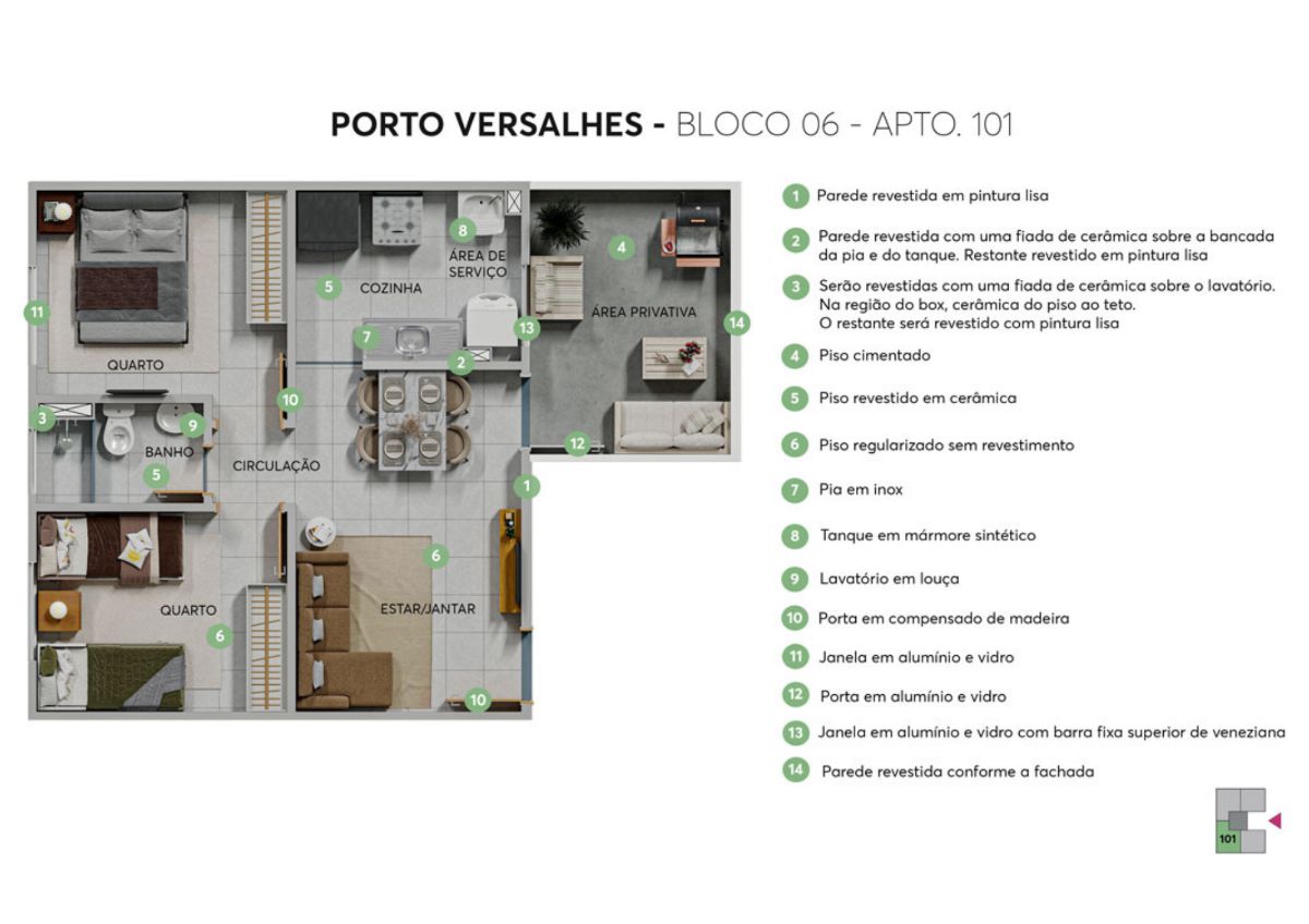 Apartamentos 2 dormitórios com opções de sacada com churrasqueira - Zona Norte - Sarandi